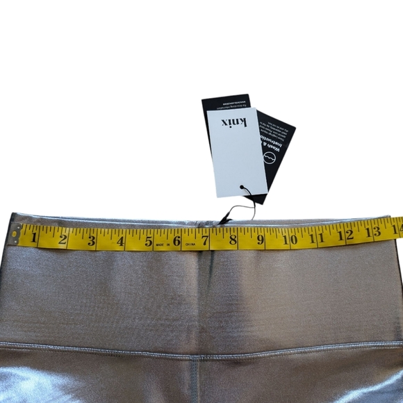Knix x The Birds Papaya Legging Glam Dance Floor NYE Shine Women M Titanium New - Picture 10 of 12